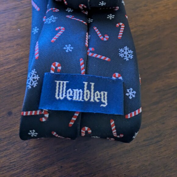 Boys Black Christmas Tie - Picture 2 of 2